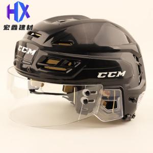 CCM Шлем Ice Ball для хоккея на траве и роликах, черный с визором Glass, размер L, обхват головы 59-62 см