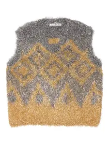 Жилет с геометрическим узором Acne Studios, серый