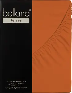 Простыня на резинке Bellana Jersey 180-200 x 200 см, папайя, 120 г/м², 100% хлопок Traumschloss