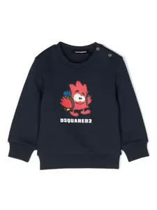 Толстовка с логотипом DSQUARED2 KIDS, синий