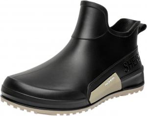 Женские и мужские ботинки Deck, водонепроницаемые, противоскользящие, резиновые черевики Chelsea до щиколотки Lghlmcl, черный