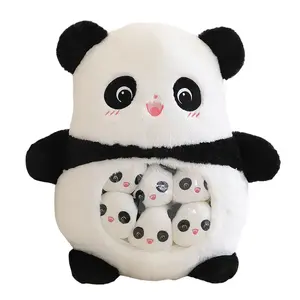 Плюшевая кукла капибара с закусками, высота 45 см MENGGEGE, Panda