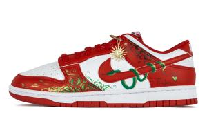 Nike Кроссовки для скейтбординга Dunk Abrasion Resistant низкие унисекс белый красный