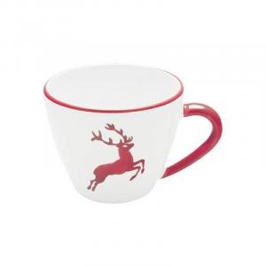 Кофейная чашка Ruby Red Deer Gourmet 0,2 л / высота: 7,5 см Gmundner Keramik, бело-красный