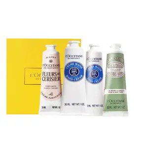 Крем для рук с цветочно-вишневым ароматом shea увлажняющий 30мл+30мл+30мл LOCCITANE, Sweet Cherry Blossom Hand Cream+Hand Cream *2+Sweet априкот Hand Cream