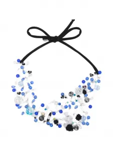 Синее ожерелье Maria Calderara, серебряный