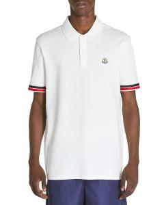 Короткий рукав Поло Рубашка Moncler, белый
