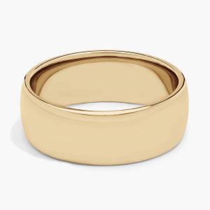 Обручальное кольцо Skyline Comfort Fit из 14-каратного желтого золота (8 мм) Blue Nile