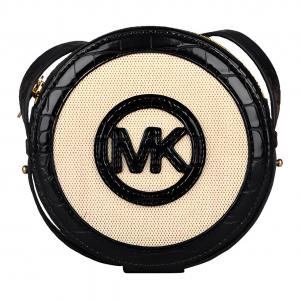 MICHAEL KORS Женская сумка через плечо из ткани и кожи черно-белая