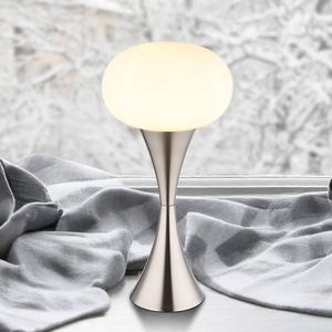 Настольная лампа Globo Lighting Lula, опаловое стекло / железо - 1 лампа - серебро