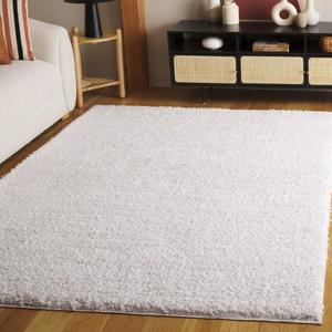 Ковер SAFAVIEH, 161 x 229 см, Rumi Shag Collection, Ivory & Light Beige, идеально для гостиной, спальни, столовой (RMS110A-5)