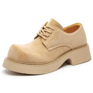Износостойкие, увеличивающие рост, нескользящие, низкие повседневные туфли унисекс, абрикосового цвета V05, Apricot[Men'S]