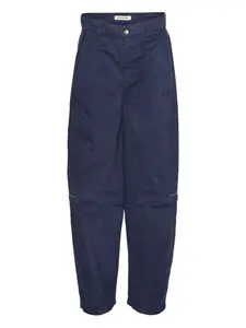 Брюки с отделкой швами Henrik Vibskov, синий