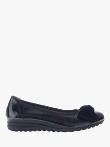 Балетки Sage Wide Fit из лаковой кожи Gabor, Black