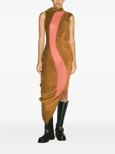 Платье миди Pendle Kiko Kostadinov, коричневый