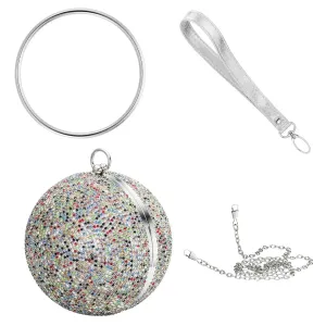 Вечерняя сумка Julie Julsen "металл с разноцветным цирконием", цвет Bunt