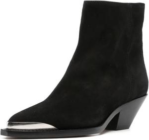 Женские ботильоны FOWT с заостренным носком и высокой платформой, массивным средним каблуком, ковбойским стилем, молнией сбоку, повседневные уличные туфли, размеры 4-16 US, Black