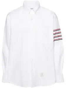 Рубашка с длинными рукавами и полосками 4-Bar THOM BROWNE, белый