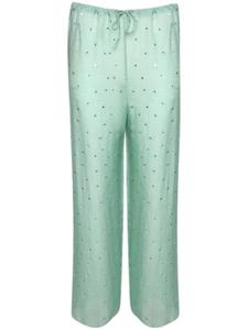 Oséree декорированные брюки Gem Pants, зеленый