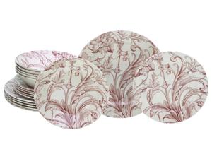 Набор посуды, белый, античная роза, венецианский синий, 18 предметов Creatable, белая/пыльно-розовая