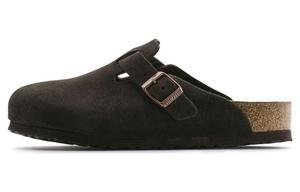 Босоножки Boston Soft Footbed из замши и кожи с узким кроем цвета мокко Birkenstock, Brown