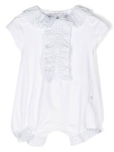 Ромпер с оборками в клетку Patachou, белый