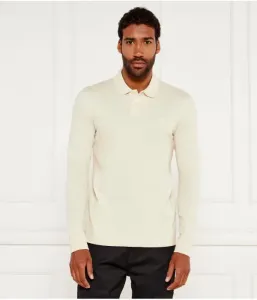 Поло Прохожий slim fit Boss Orange, кремовый