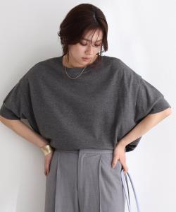 Вязаный топ с открытым круглым вырезом, красивый вязаный топ с короткими рукавами для женщин Pourvous, цвет Heather Gray