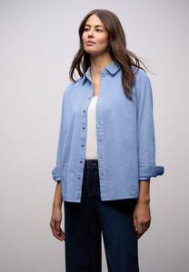 Блуза Street One Button-down blouse, Blau/Blue