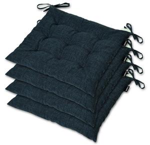 Подушка для сиденья AMPO, подушка для стула, подушка для стула, набор из 4 подушек, подушки для сиденья, 36 х 36 см, синий