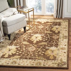 Ковер SAFAVIEH, 244 x 305 см, - коллекция Anatolia - большой - коричневый и бежевый, ручной работы из шерсти, традиционный восточный дизайн, идеально для гостиной, спальни, офиса, столовой (AN540B)