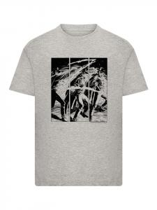 Футболка с рисунком из комиксов Zorro Mark Of Zorro серого цвета в крапинку F4NT4STIC