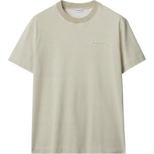 Футболка с логотипом и полосками Burberry, бежевый