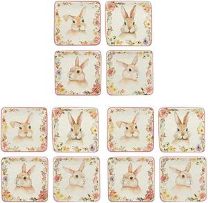 Certified International Easter Garden 15 см канапе/ланч тарелки, набор из 4 штук ассорти дизайнов, мультиколор (упаковка 3 шт)