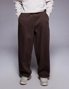 Широкие брюки-джоггеры ASOS DESIGN коричневого цвета