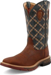 Мужские рабочие ботинки Twisted X 12 дюймов с мягким носком и удобным креплением, мокко