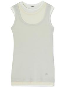 Многослойный топ без рукавов Jil Sander, серый