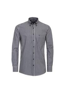 Мужская повседневная рубашка в клетку, комфортная посадка CASAMODA, цвет Graues Dunkelblau