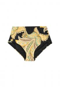 Низ бикини Next HIGH WAIST FIT, Black Green Paisley/Mottled Black