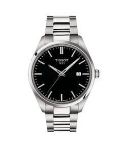 Мужские часы Tissot из коллекции PR100 из черной стали, диаметр 40 мм Tissot, серебро