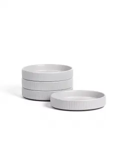 Набор из 4 мисок для пасты Haven Stone Lain, gray