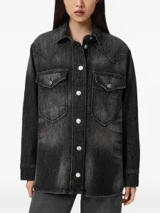 Рубашка Bryn с карманом на пуговице AllSaints, черный