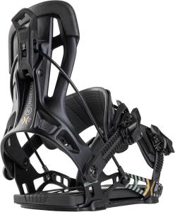 Крепления для сноуборда Nidecker Flow NX2 - универсальные, мощные, с алюминиевой базой и ремешком Fusion, Black