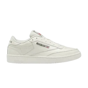 Кроссовки Reebok Club C 85 Chalk Hunter Green, кремовый
