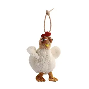 Годовой уродливый утенок гусь куклы плюшевый подвес 10см высота OLOEY, Laying Hen-[Apricot]