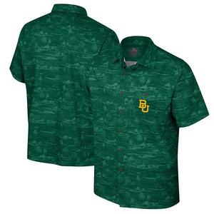 Мужская зеленая рубашка button-up Baylor Bears Ozark Colosseum