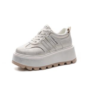 Легкие низкие женские кроссовки для скейтбординга Chibang, Flowing Gold (7Cm Height Increasing)