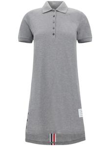 Thom Browne платье с воротником поло и полосками RWB, серый