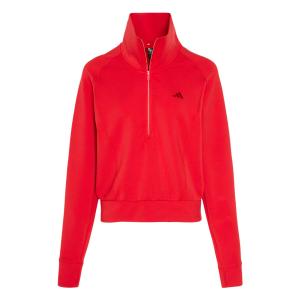 Женская толстовка с половинной молнией, коллекция FW25 Adidas, светлый scarlet
