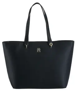 Сумка-шоппер Tommy Hilfiger "TH EMBLEM TOTE" с эмблемой TH спереди, синий